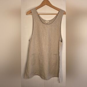 Maiwa Linen Apron Top With Pockets Lg